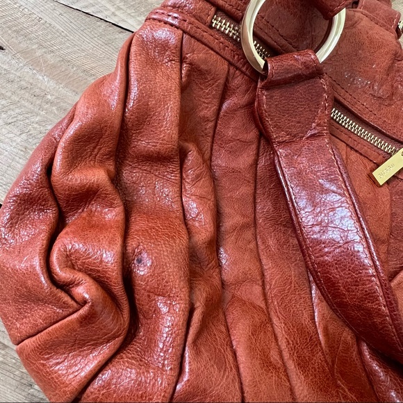 Treesje Dual Strap Tobacco Brown Leather Satchel Handbag - Picture 16 of 16